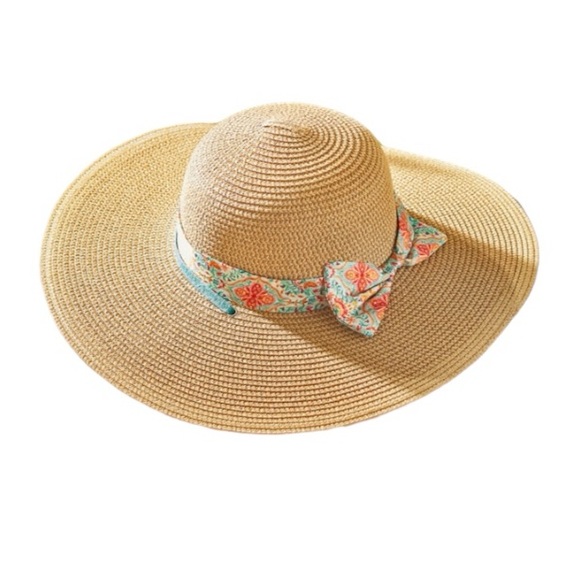 Pioneer Woman Folk Geo Print Straw Hat - Picture 2 of 12